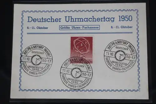 Berlin 71 auf Postkarte als Einzelfrankatur Deutscher Uhrmachertag 1950 #BC111