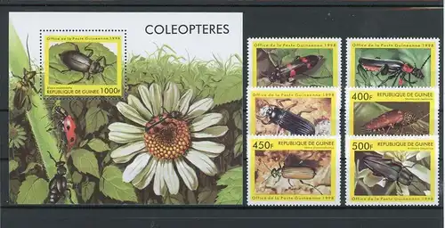 Guinea 1894-1899, Block 535 postfrisch Käfer #Schm1490