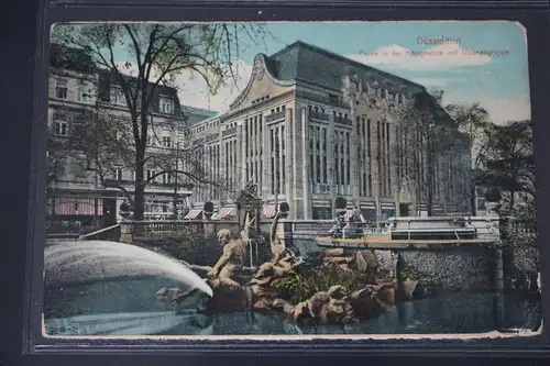 AK Düsseldorf Partie in der Königsallee mit Tritonengruppe 1929 #PM021