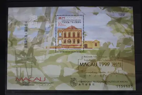 Macau Block 68 mit 1041 postfrisch mit Aufdruck #FO863