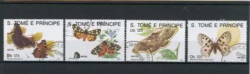 Sao Tome e Principe 1296-1299 gestempelt Schmetterling #Schm1515