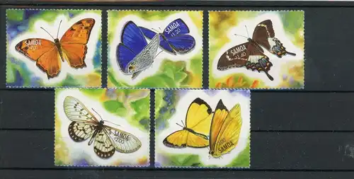 Samoa 931-35 postfrisch Schmetterling #Schm1506