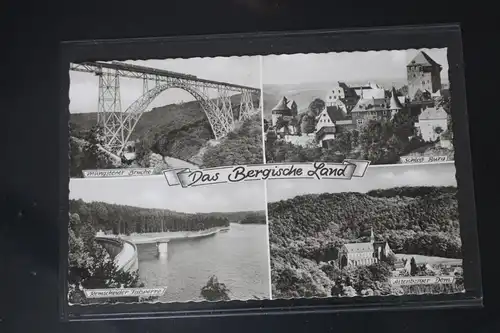 AK Bergisches Land Mehrbildkarte (Müngstener Brücke usw.) 1958 #PL796