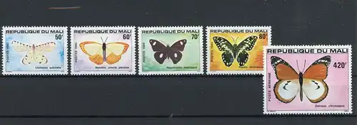Mali 802-06 postfrisch Schmetterlinge #Schm1673
