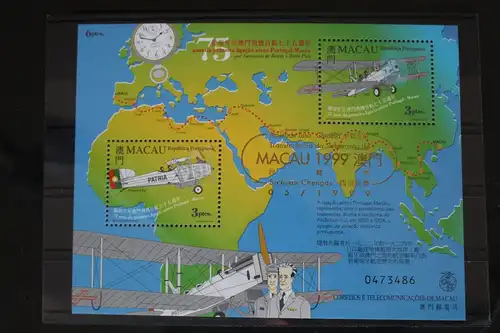 Macau Block 65 mit 1014–1015 postfrisch mit Aufdruck #FO991
