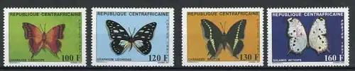 Zentralafrikanische Republik 1300-1303 postfrisch Schmetterlinge #GK062