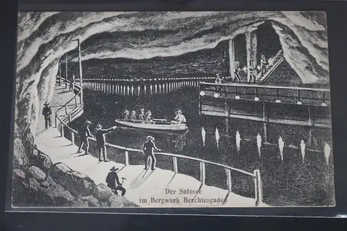 AK Berchtesgaden Der Salzsee im Bergwerk Berchtesgaden 1913 #PM023