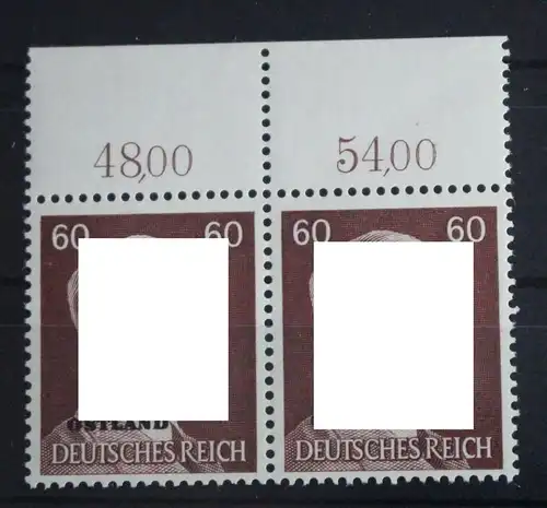 Deutsche Besetzung 2. WK Ostland 17 postfrisch Paar vom Oberrand #FO335