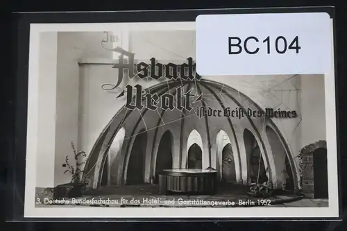 BRD auf Postkarte als Mischfrankatur 3. Deutsche Bundesfachschau #BC104