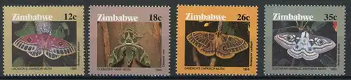 Simbabwe 344-347 postfrisch Schmetterlinge #GK080