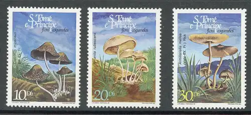 Sao Tome e Principe 937-39 postfrisch Pilze #HE764