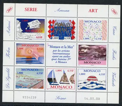 Monaco KB mit 2490-2497 postfrisch Kunst #HE818