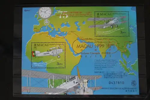 Macau Block 65 mit 1014–1015 postfrisch mit Aufdruck #FO992