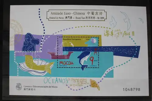 Macau Block 55 mit 971 postfrisch mit Aufdruck #FO892