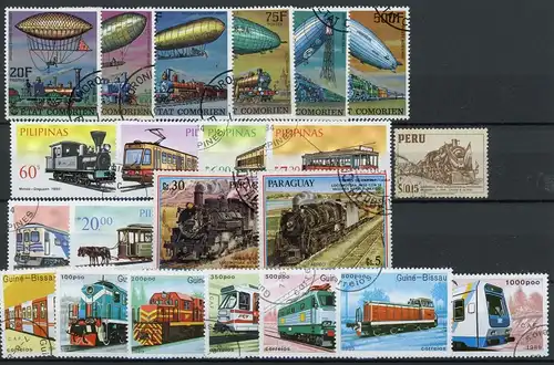 Lot Motiv Eisenbahn gestempelt #HE924