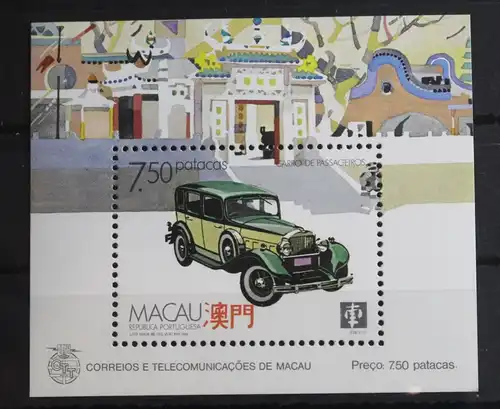 Macau Block 8 mit 600 postfrisch #FS009