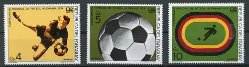 Paraguay 2583-2585 postfrisch Fußball WM 1974 #HE779