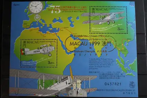 Macau Block 65 mit 1014–1015 postfrisch mit Aufdruck #FP975