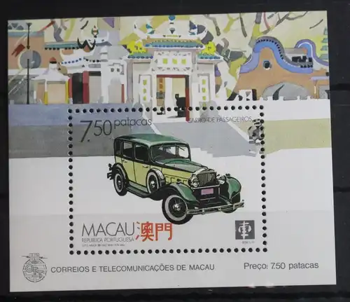 Macau Block 8 mit 600 postfrisch #FS010