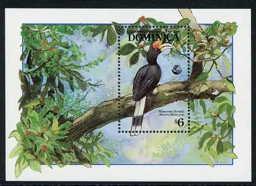 Dominica Block 231 postfrisch Vögel #HE749