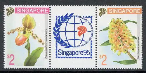 Singapur 718-19 postfrisch Orchideen #HE757