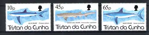 Tristan da Cunha 564-566 postfrisch Haie #HE874