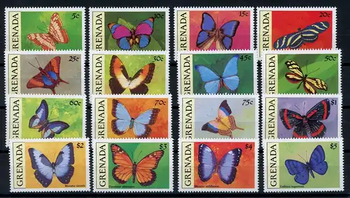 Grenada 2215-2230 postfrisch Schmetterling #HF413