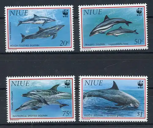 Niue 822-25 postfrisch Delfine/ WWF #HE840