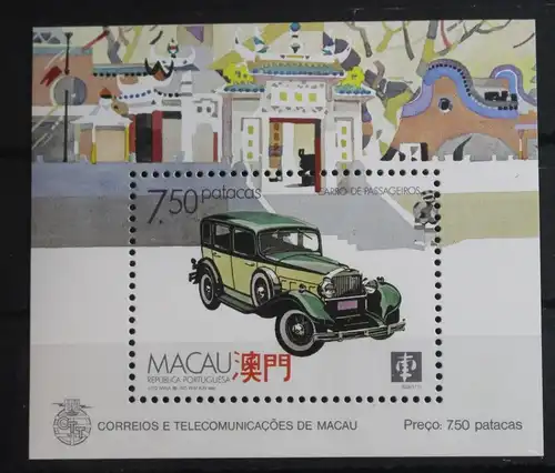 Macau Block 8 mit 600 postfrisch #FS012