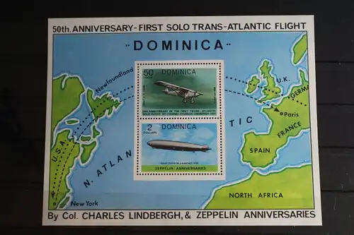 Dominica Block 48 mit 575-576 postfrisch Luftfahrt #FS396