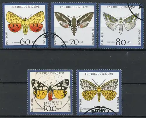 Bund 1602-1606 gestempelt Schmetterling #HE929