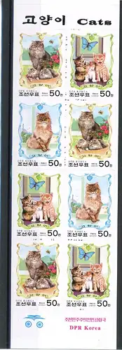 Korea Nord M-Heft 4266-4268 postfrisch Katze #Schm1857