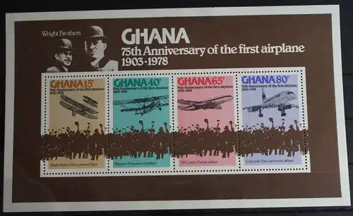 Ghana Block 75 mit 742-745 postfrisch Luftfahrt #FS392