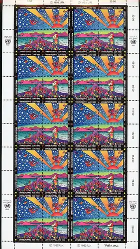 UNO Wien ZD-Bogen 129-132 postfrisch Umweltgipfel #GG2027