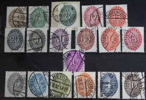 Deutsches Reich Dienstmarken 114-131 gestempelt #FP404