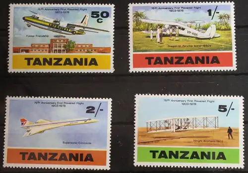 Tansania 117-120 postfrisch Luftfahrt #FS367