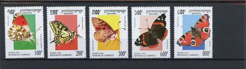 Kambodscha 1492-1496 postfrisch Schmetterlinge #Schm1833