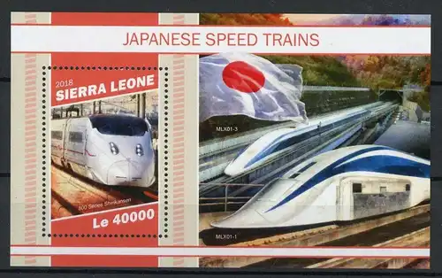 Sierra Leone Block 1622 postfrisch Eisenbahn, Shinkansen #HE922