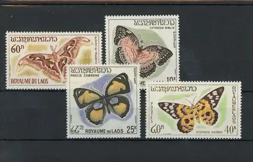 Laos 151-154 postfrisch Schmetterling #Schm1863