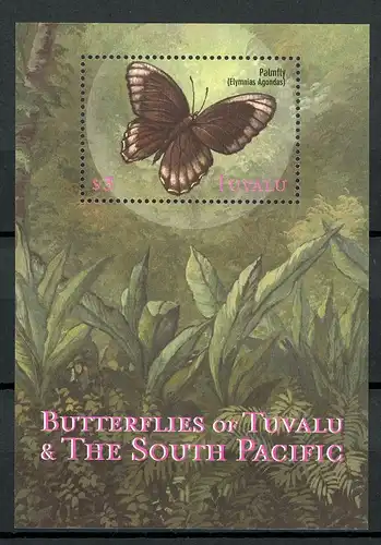 Tuvalu Block 76 postfrisch Schmetterling #HF379