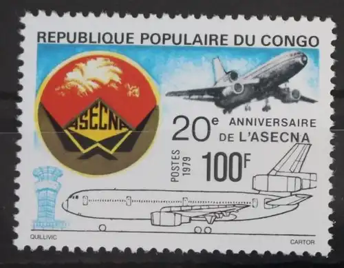 Kongo (Brazzaville) 712 postfrisch Luftfahrt #FS275