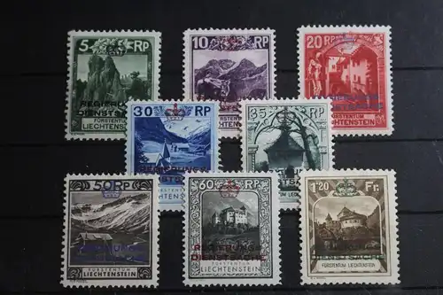Liechtenstein Dienstmarken 1-8 mit Falz #FG311