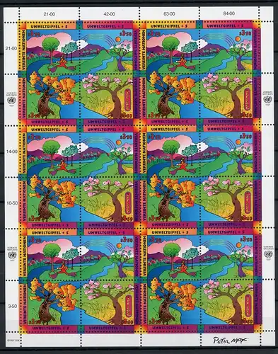 UNO Wien ZD BG mit 226-229 postfrisch Umwelt #GG2025