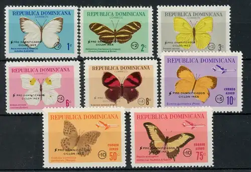 Dominikanische Rep. 876-83 postfrisch Schmetterling #HE945