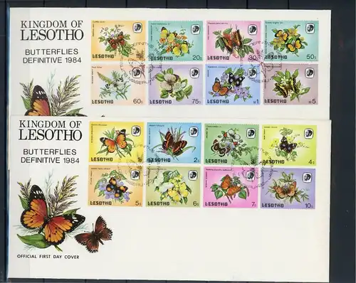 Lesotho 442-457 Schmetterling Ersttagesbrief/FDC #Schm5258