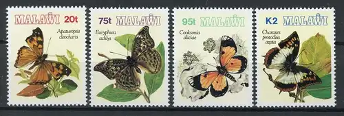 Malawi 617-620 postfrisch Schmetterling #HF395