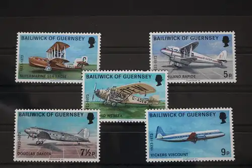 Großbritannien Guernsey 79-83 postfrisch Luftfahrt #FS497