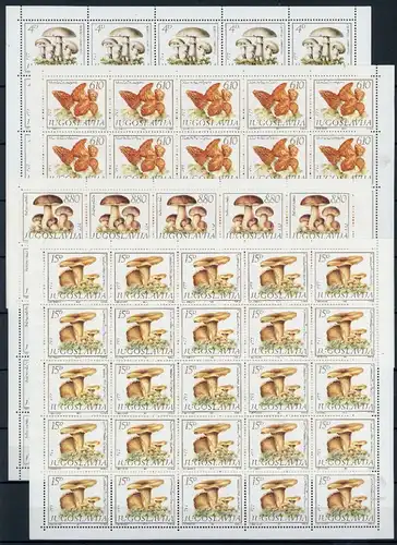 Jugoslawien KB Satz mit 1977-1980 postfrisch Pilze #GG2080