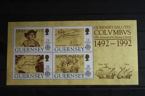 Großbritannien Guernsey Block 8 mit 549-552 postfrisch Schifffahrt #FR393