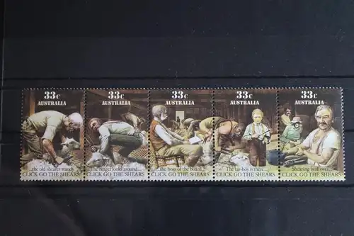 Australien 979-983 postfrisch Fünferstreifen #FT502